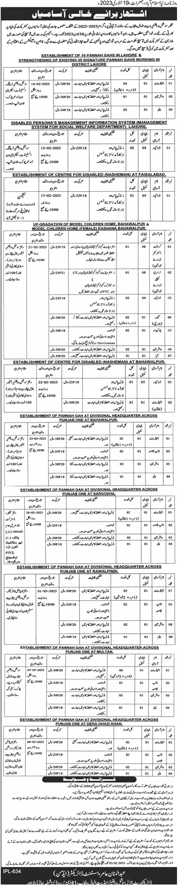 Social Welfare and Bait-ul-Maal Department Vacancies