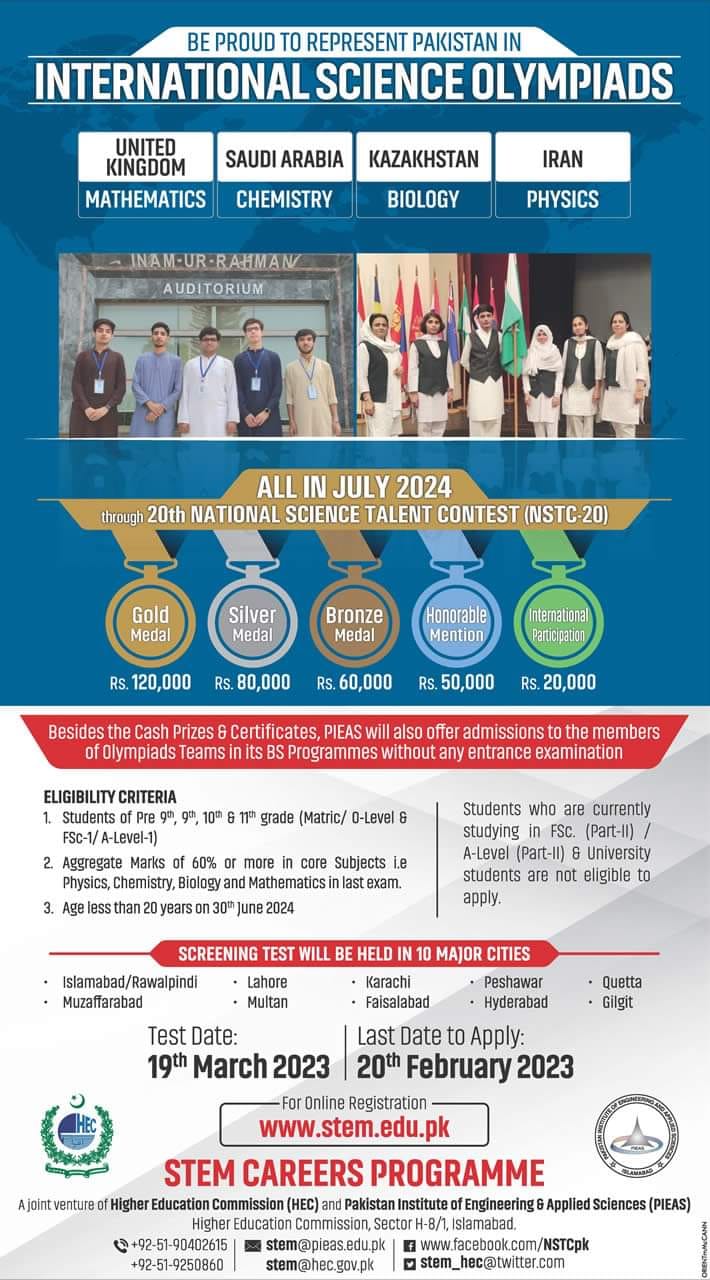 20th National Science Talent Contest (NSTC-20)