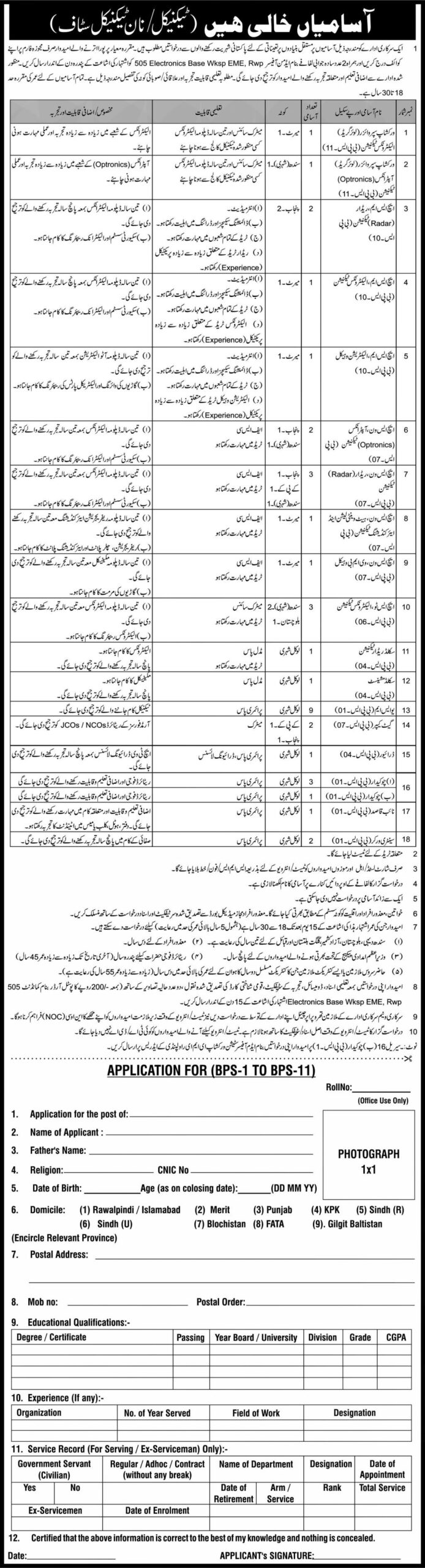 Job Opportunities for Technical and Non-Technical Staff 2023