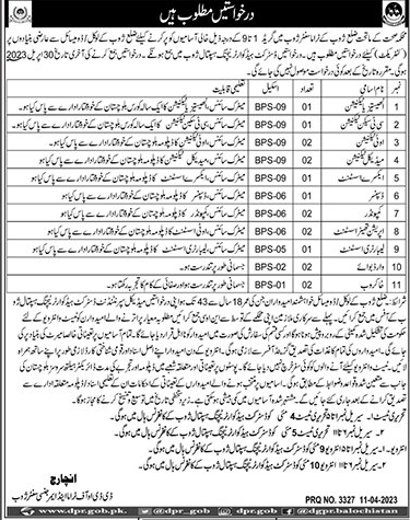 Health Department Balochistan Job Vacancies 2023
