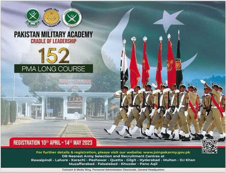 Join PAK Army Online Registration 2023 PMA Long Course 152