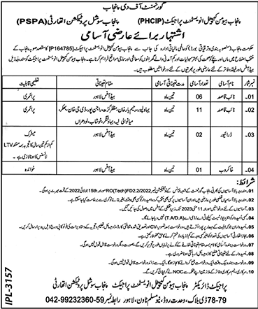 Government Jobs in Punjab Lahore on Temporary Basis