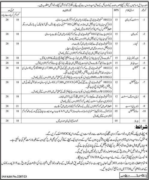 A Public Sector Organization New Vacancies in Sindh June 2023