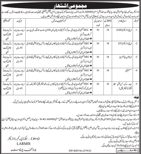 Board of Revenue Sindh Latest Vacancies 2023