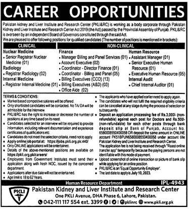 New Job Vacancies in PKLI June 2023