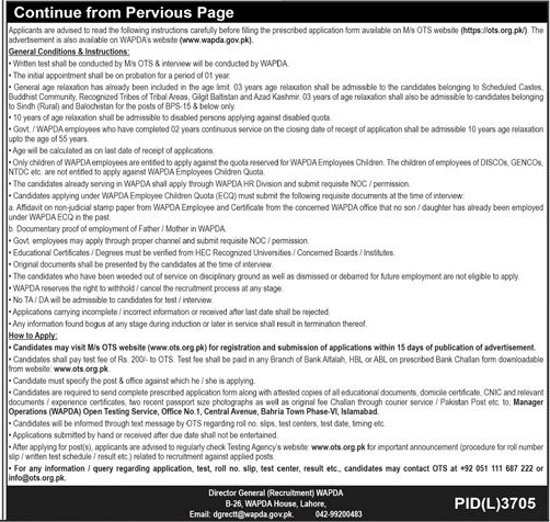 Jobs in WAPDA June 2023