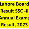 Lahore Board Result SSC -II Annual Exams Result, 2023