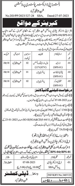 Latest Jobs in Poultry Production Department Sindh 2023
