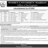 Latest Vacancies in Women University Mardan 2023