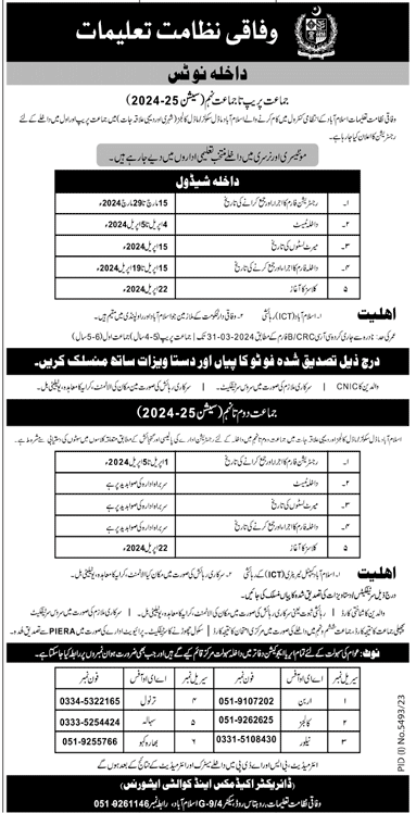 Admission Open Islamabad Model Schools Colleges 2024