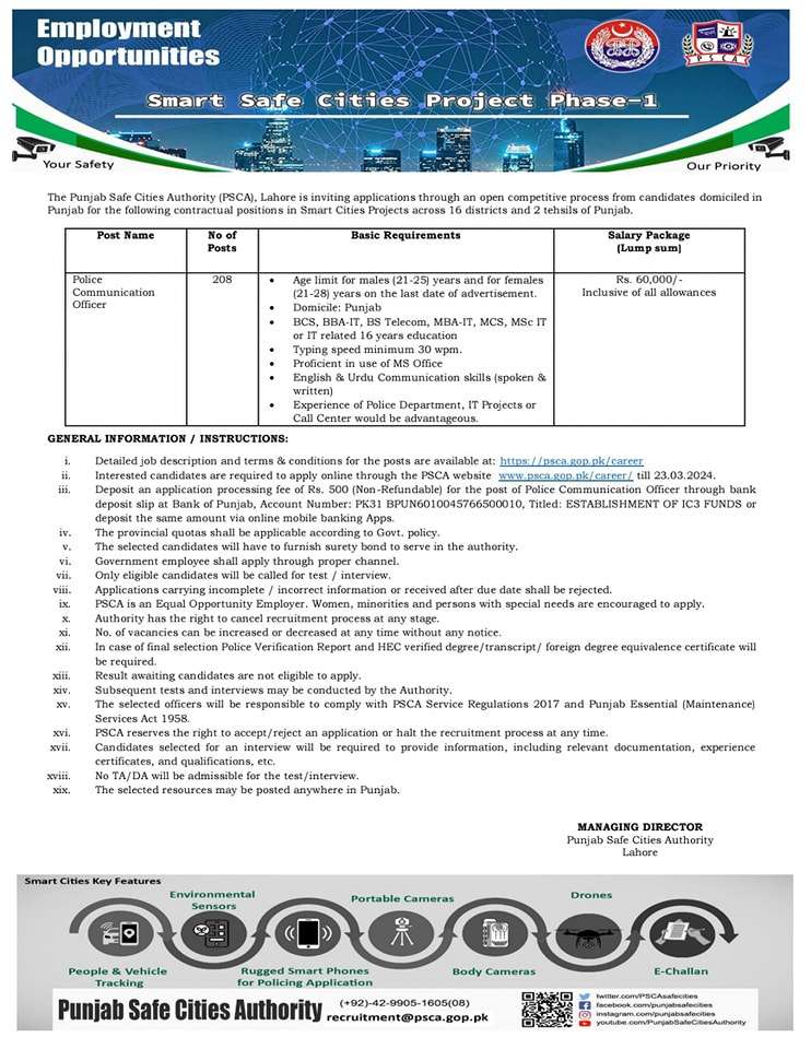 Police Communication Officers Vacancies 2024