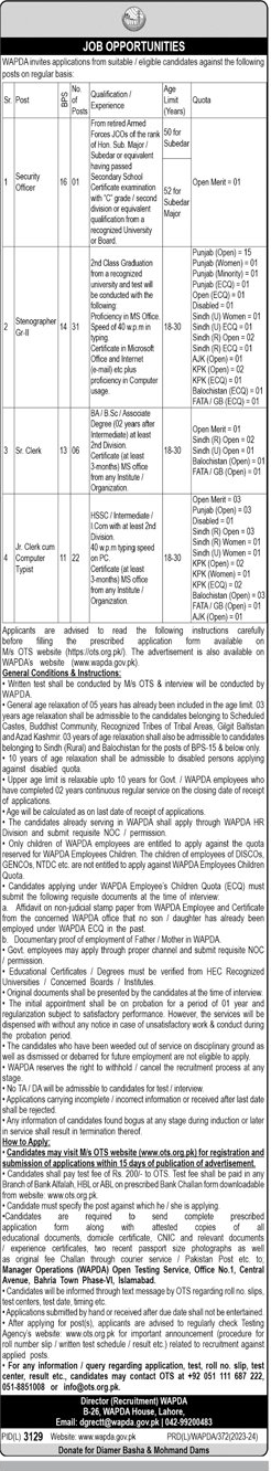 WAPDA Jobs April 2024