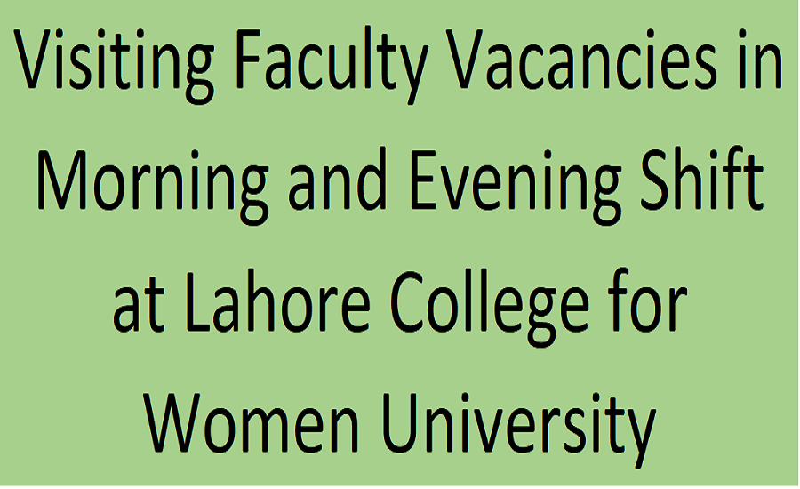 Teaching Jobs in Lahore College Women University