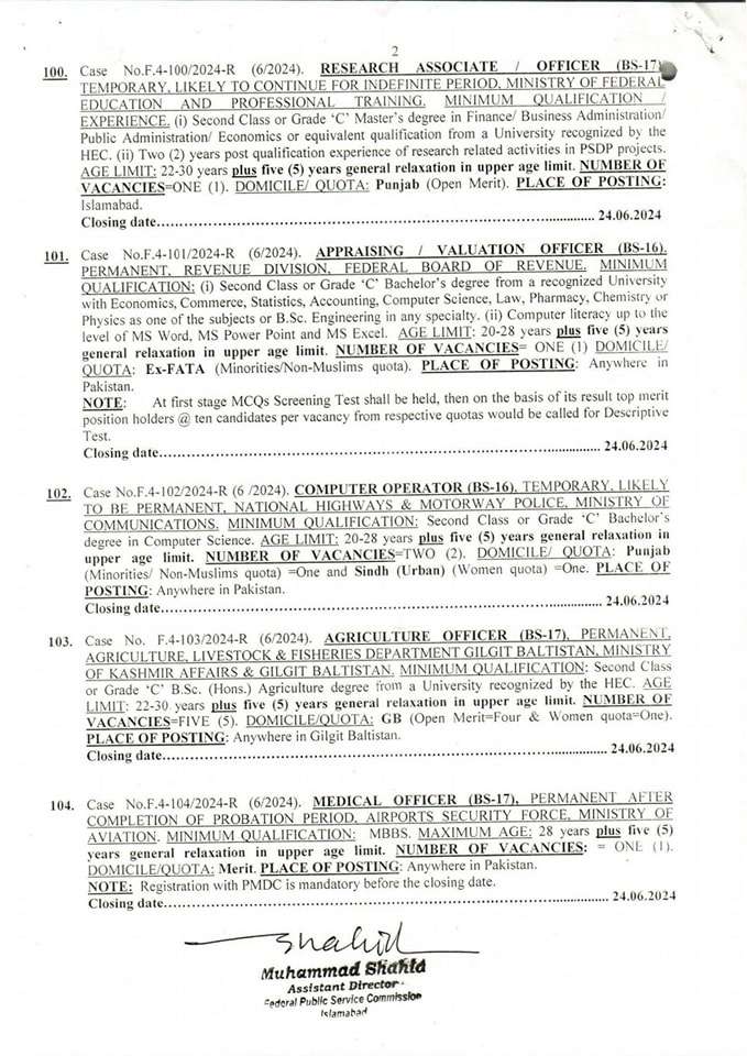 FPSC Latest Jobs June 2024 FGEIs Lecturers and PTIs Vacancies through FPSC 2024