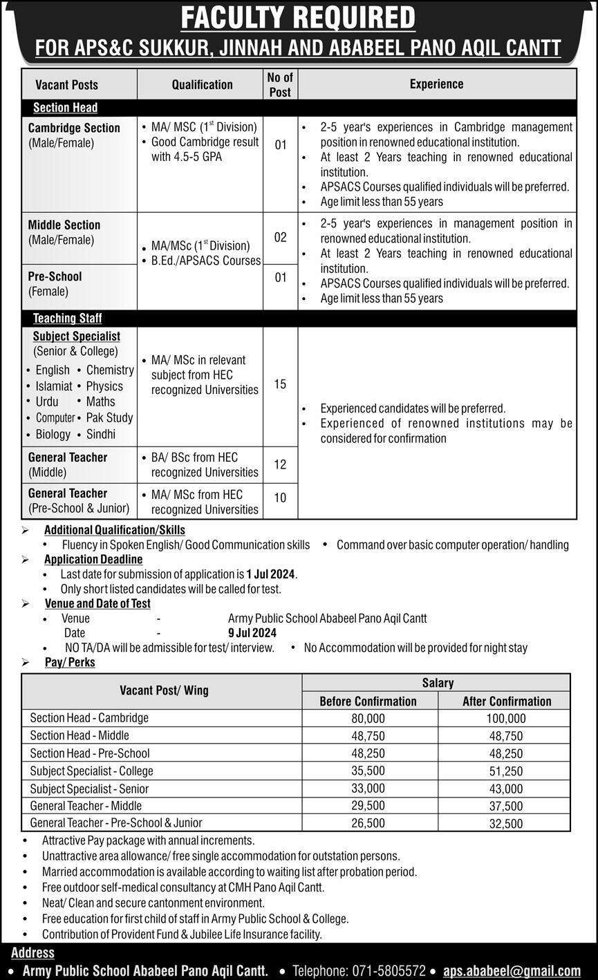 APSC Teaching Vacancies 2024