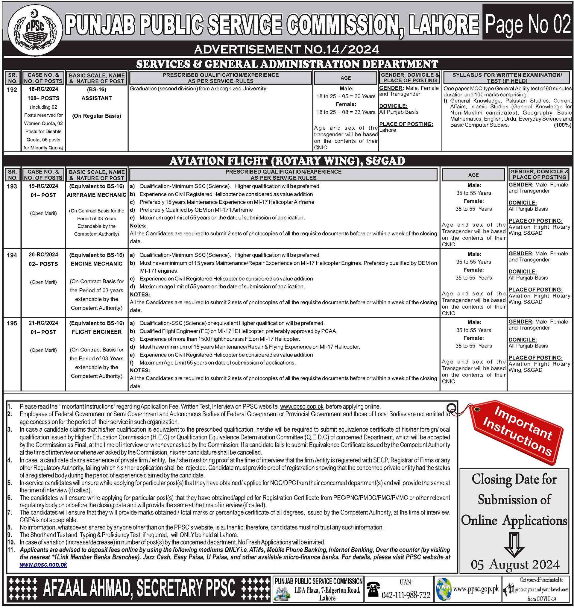 PPSC jobs 