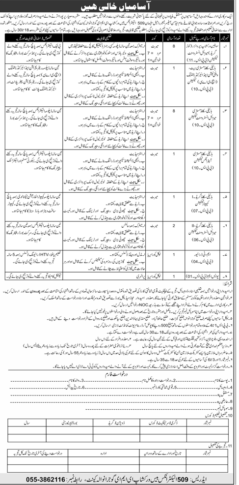 BPS-01 to BPS-11 Civilian Jobs in Pakistan Army EME 2024