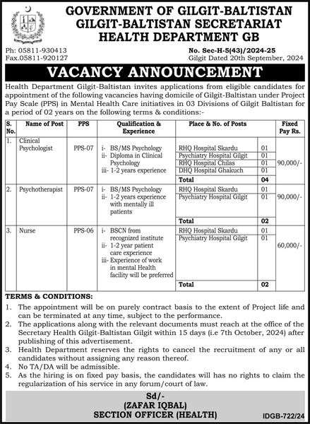The Latest Health Department Jobs 2024 GB
