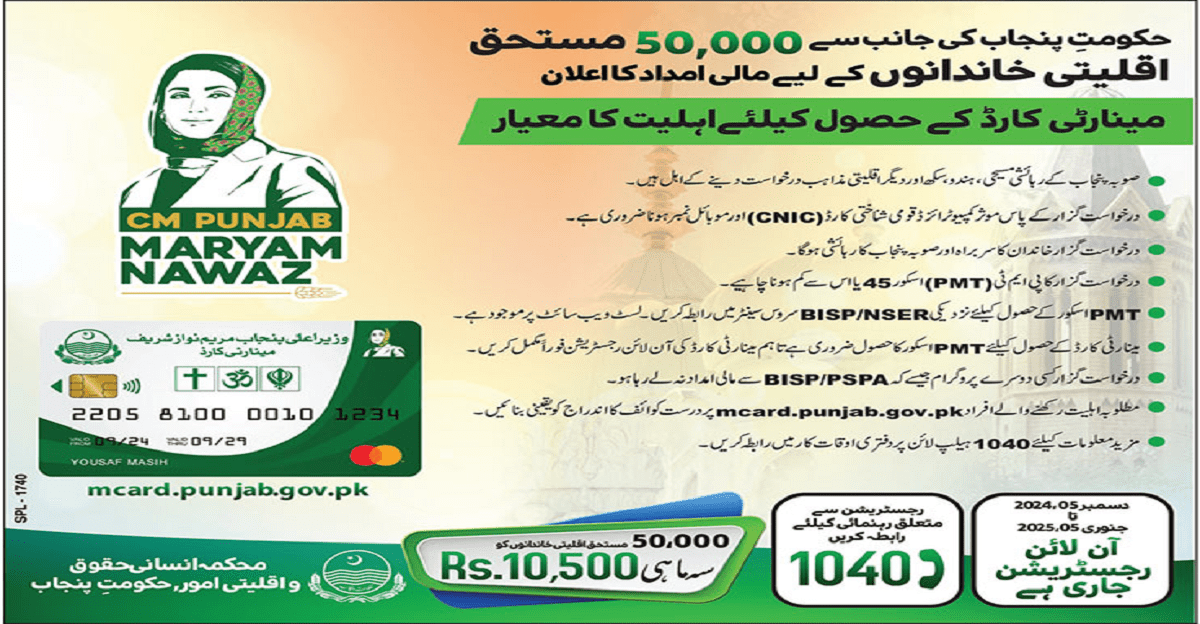 Online Registration for Minority Card 2024 Punjab