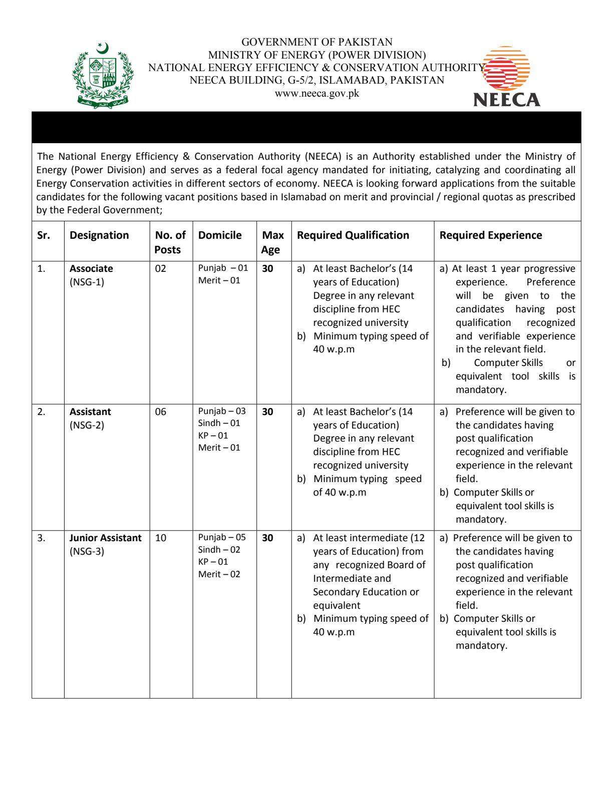 Jobs in National Energy Efficiency & Conservation Authority (Neeca) 2025