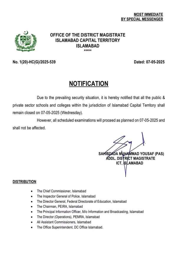 Federal Schools Holiday