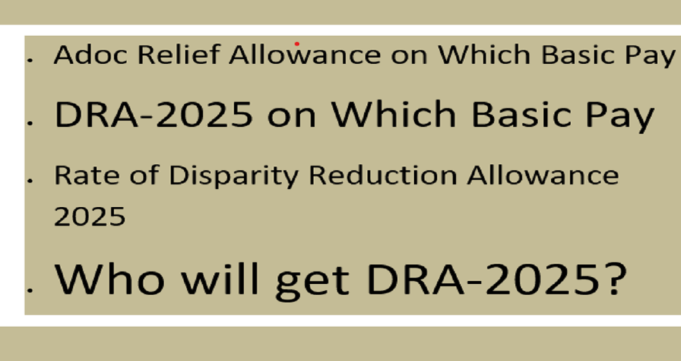 Clarity DRA-2025 and Adhoc Relief Allowance (ARA) 2025