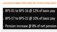 The Latest Salary Increase Updates Sindh Budget 2025-26 Before Budget Speech