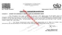 Notification of Disparity Reduction Allowance (DRA) 2025 @ 30% (Federal Govt)