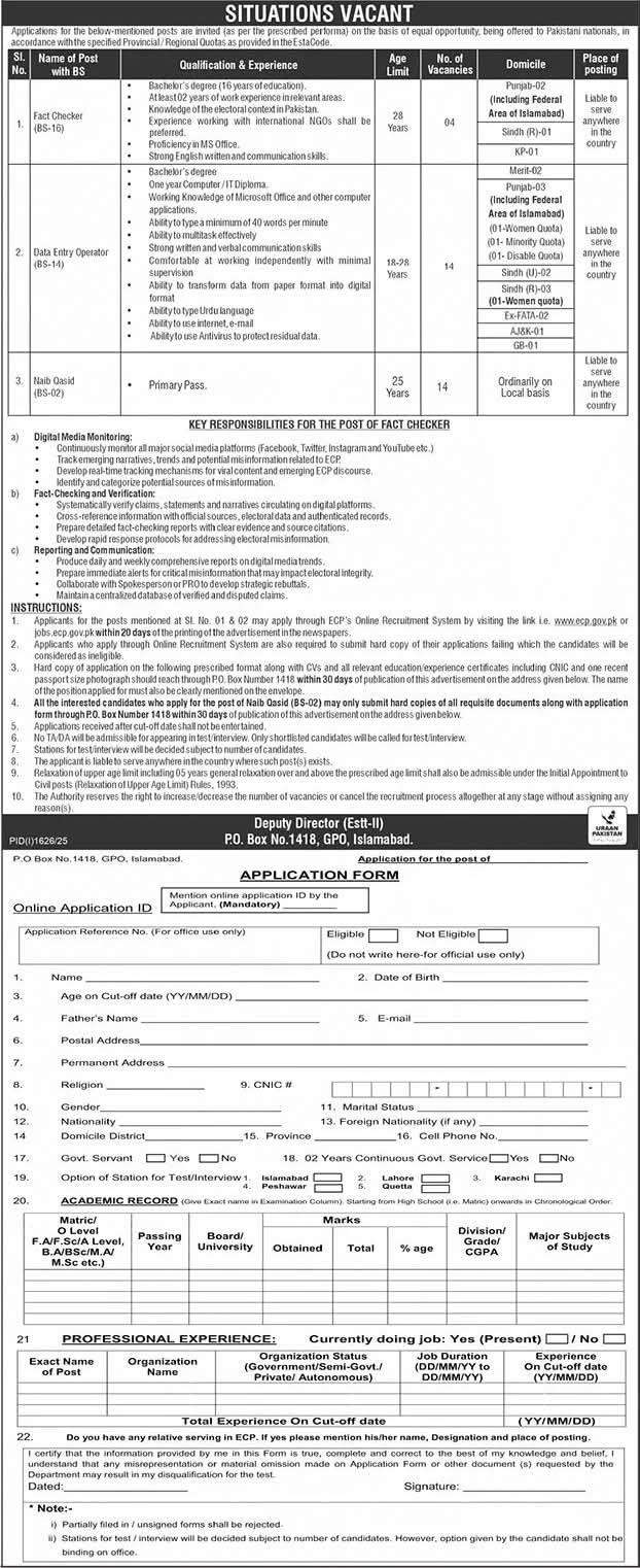 the latest BPS-02 to BPS-16 Govt vacancies 2025