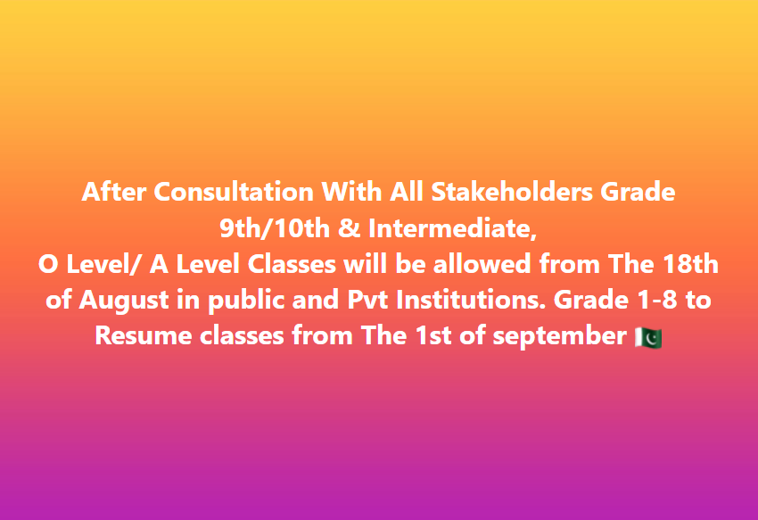 Opening Schools in Punjab from 18 Aug 2025