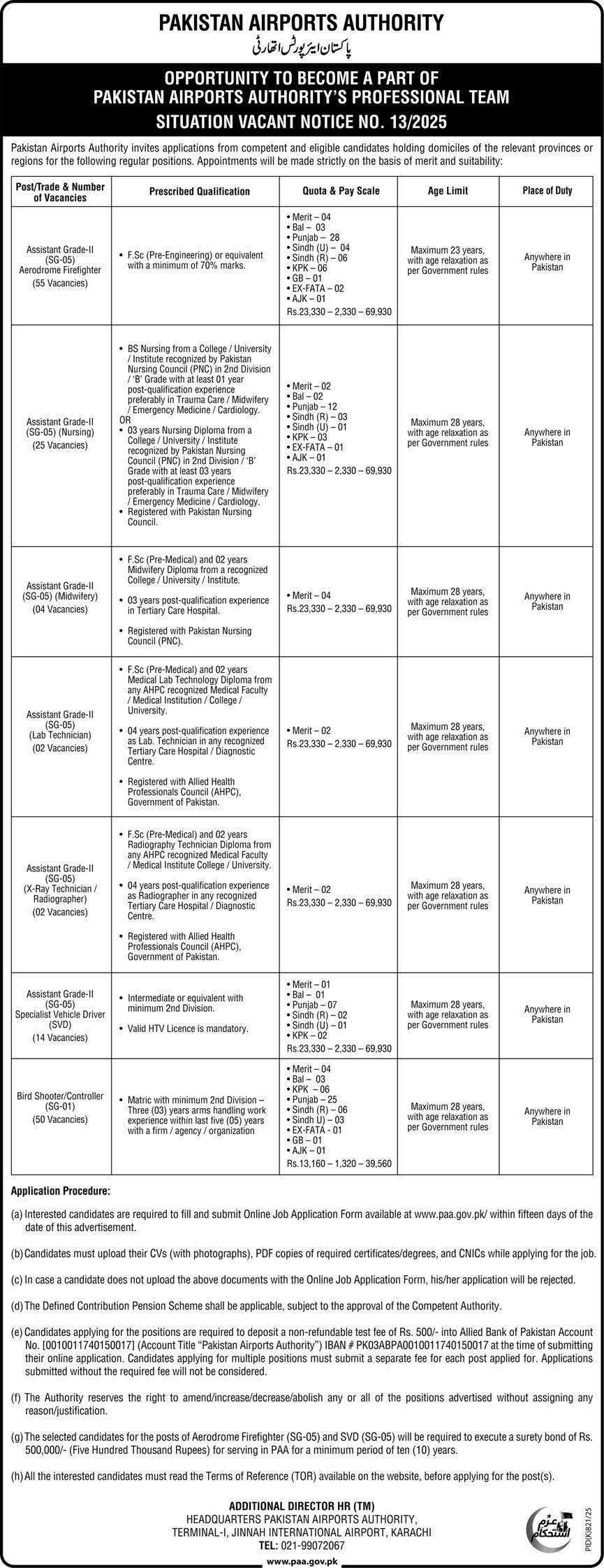 Latest Pakistan Airport Authority Jobs September 2025
