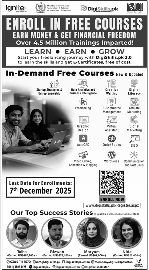 Online Earnings Digiskills Free Courses 2025