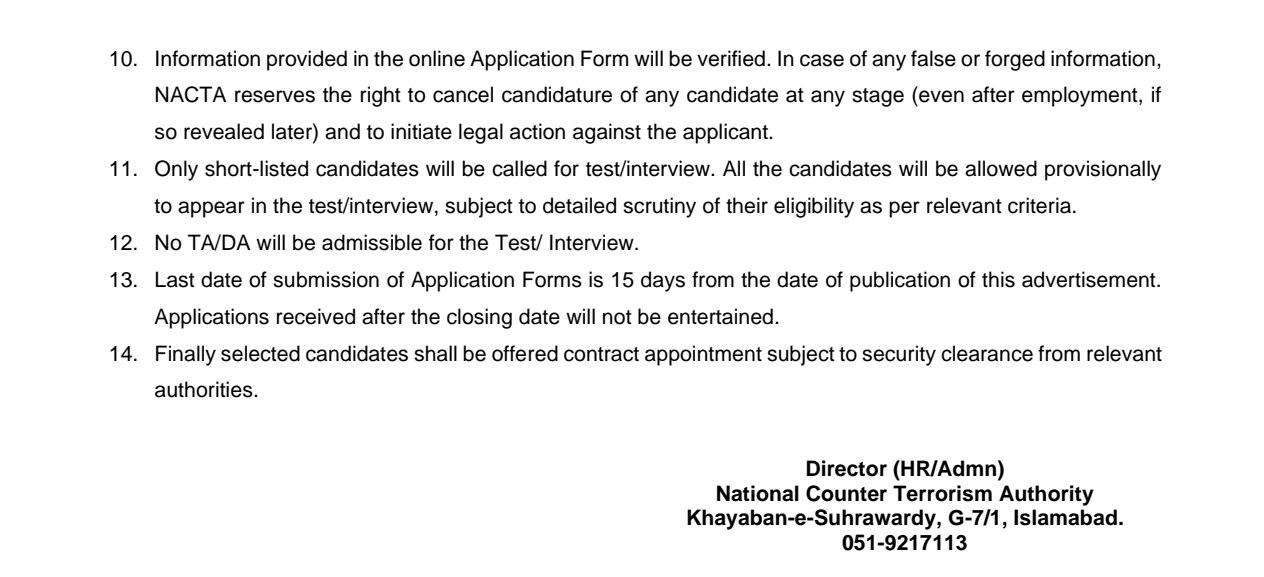 NACTA Jobs 2025 Online Advertisement