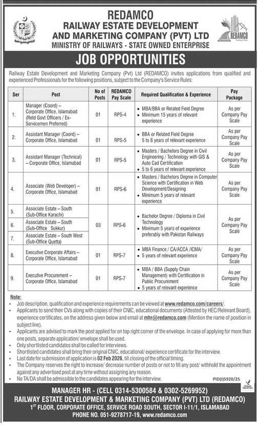 The Latest REDAMCO Vacancies 2026 (RPS-04 to RPS-07)