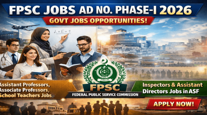 The Latest Federal Govt Vacancies 2026 through FPSC