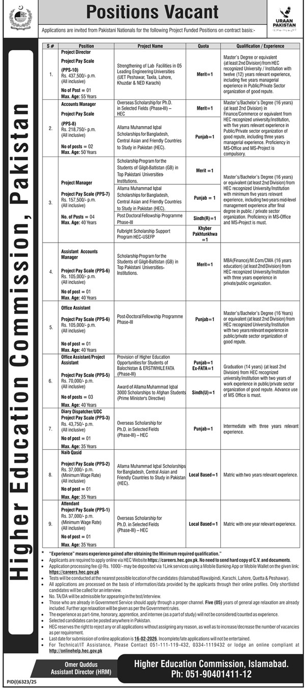 The Latest Contractual Vacancies in HEC 2026