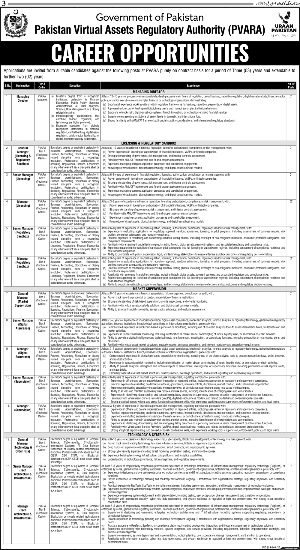 The Latest PVARA Vacancies 2026