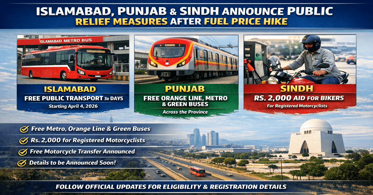 Free Public Transport, Online Payment for Bikers and Other Packages