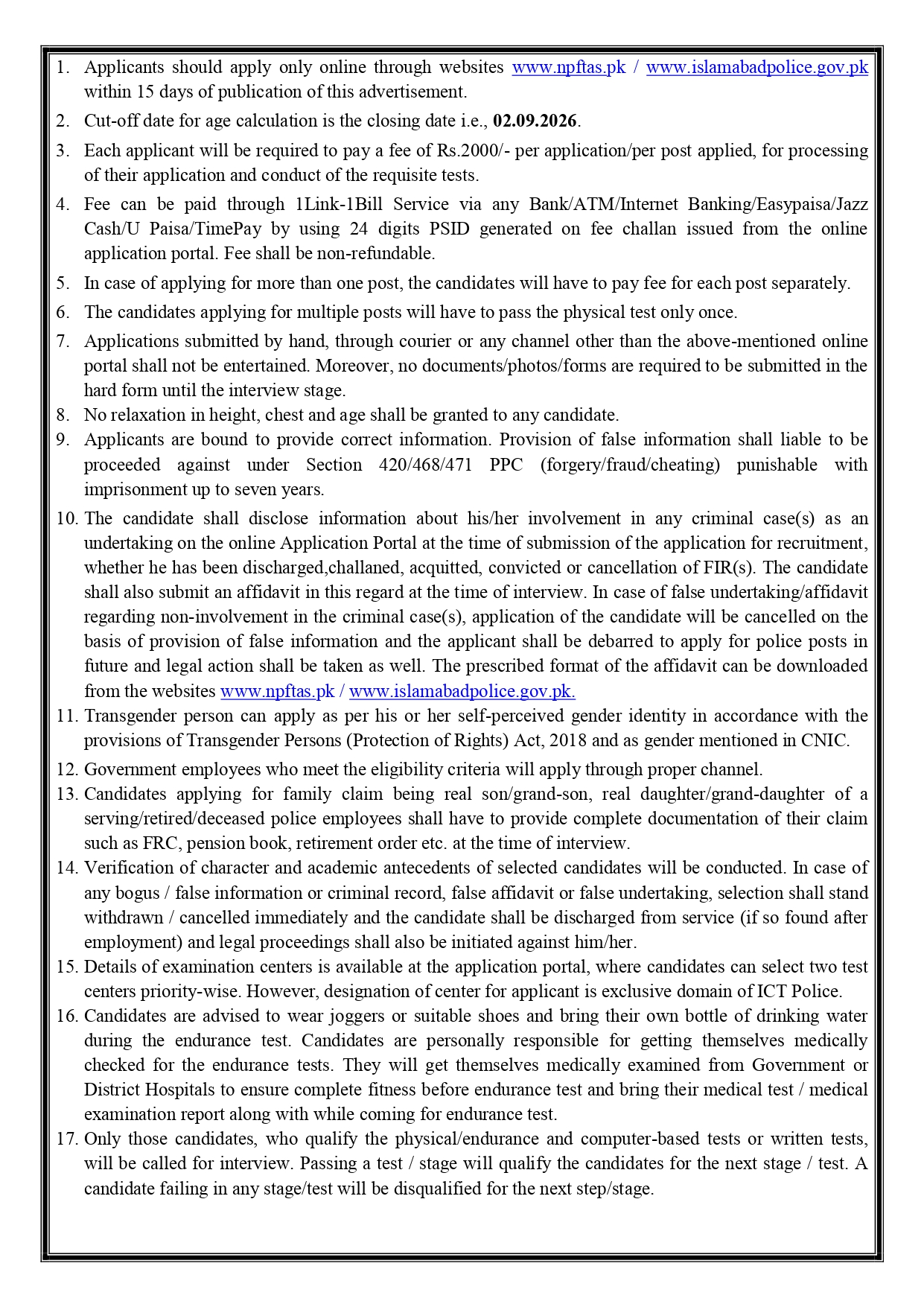 The Latest Islamabad Police Jobs 2026