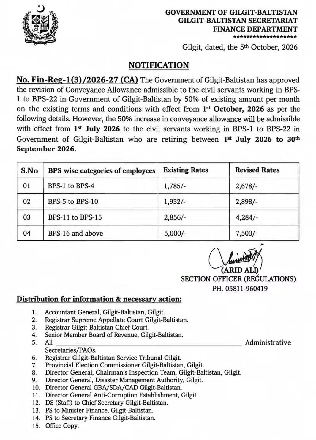 Conveyance Allowance 2026 GB Increased by 50%